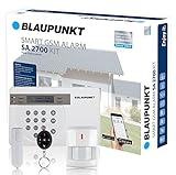 Blaupunkt Funk-Alarmanlage SA 2700 I Mit GSM-Modul I Sicherheitssystem mit Bewegungsmelder, Tür/Fenstersensor, Fernbedienung, App I Alarmierung über das Mobilfunknetz I...